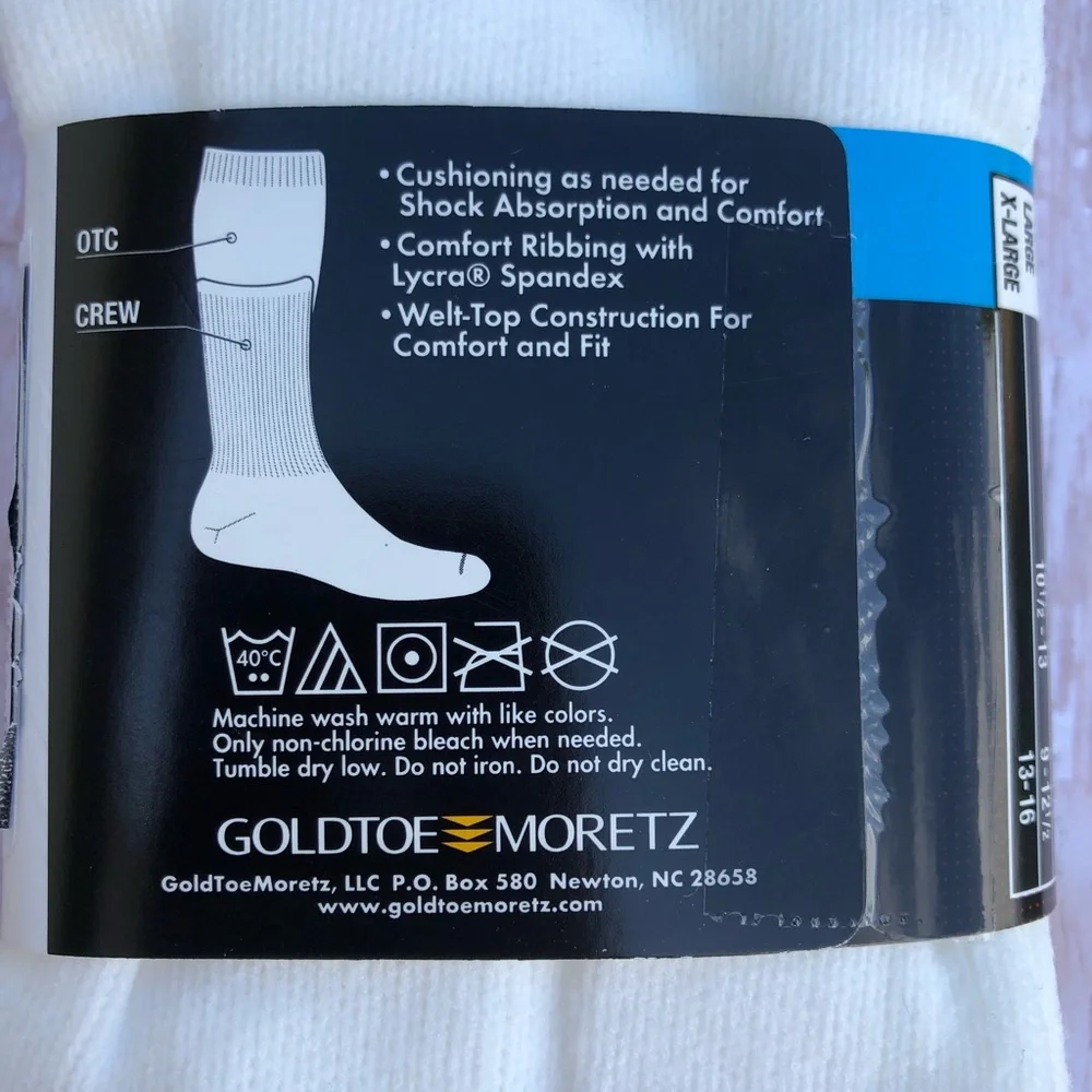 🌵 3/$15 2 pair Large PowerSox All Sports Socks Gold Toe